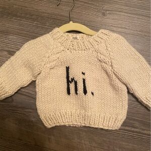 “Hi” sweater